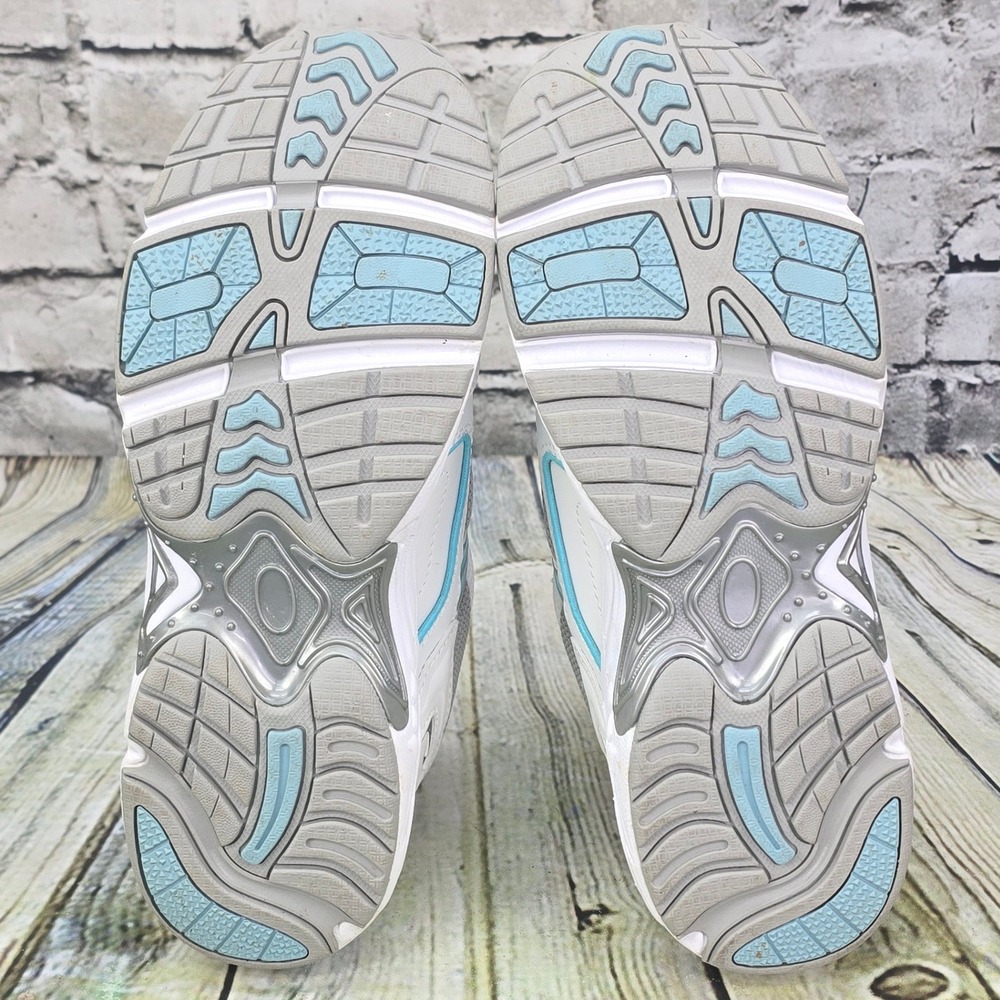 Vionic Walker Sneakers Women 9 White Blue Leather Mesh Orthopedic Walking Shoes - Picture 8 of 9